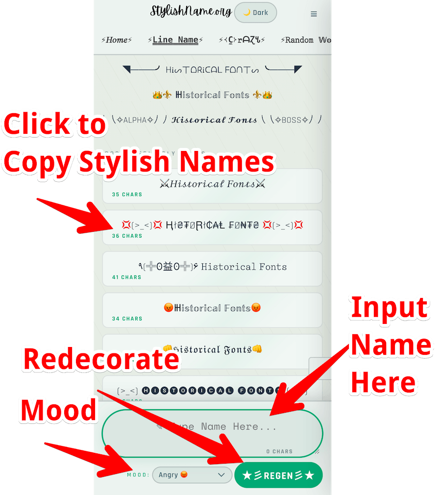 How to use stylish name